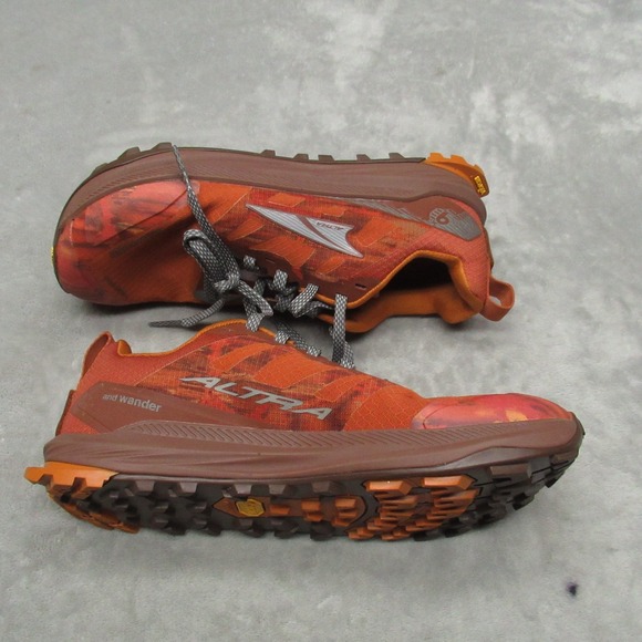 Altra x And Wander Womens 10 Running Shoes Orange Lone Peak 9+ Lightweight Trail - Picture 3 of 16